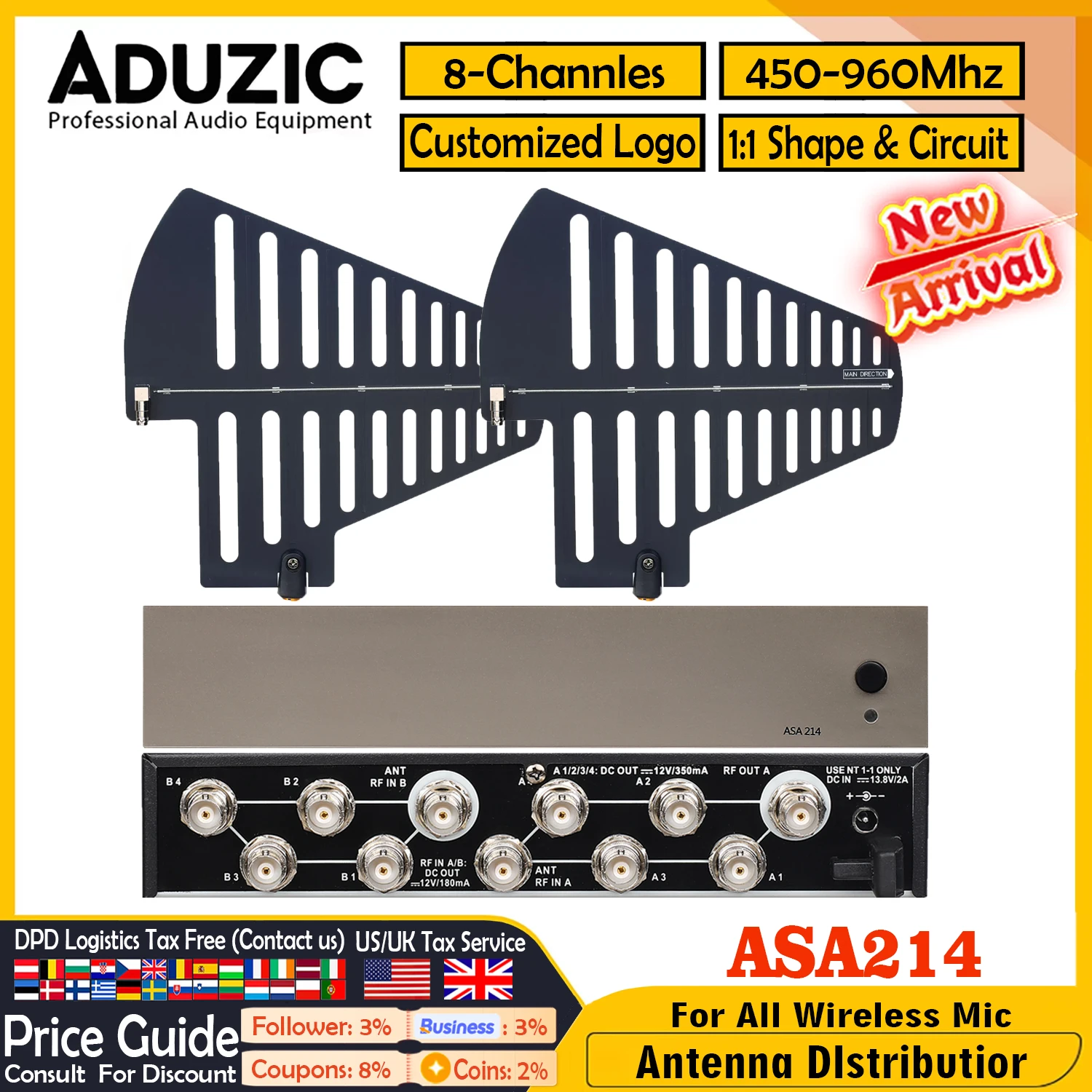 Aduzic ASA214 8-Ch … - image