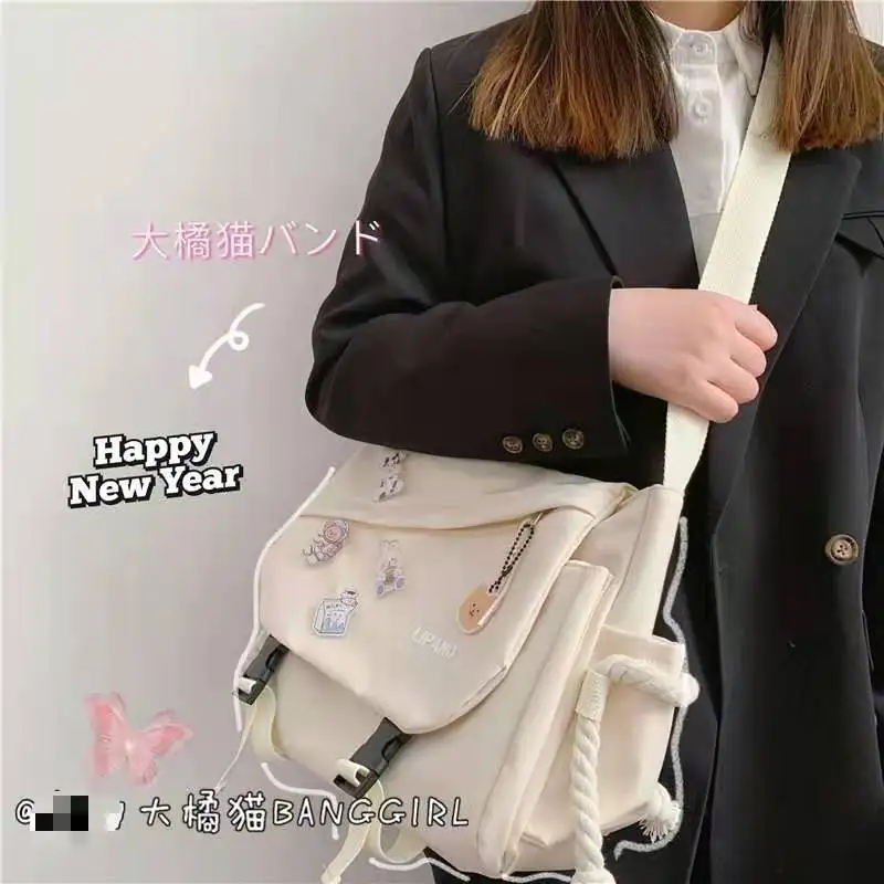 Borsa a tracolla in tela impermeabile borse a tracolla di grande capacità Harajuku borsa a tracolla da uomo borse da scuola per ragazze borse borsa da donna Sac