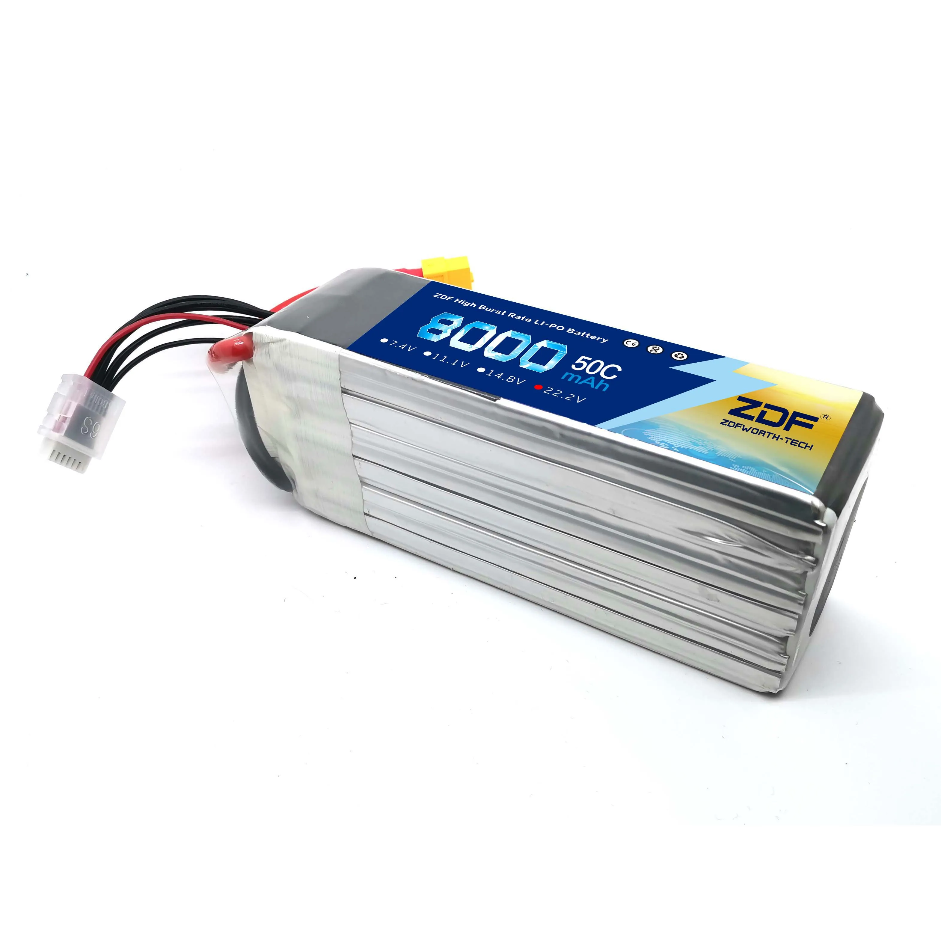 ZDF 8000mAh 50C 22.2V 25.9V 6S1P 7S LiPO Battery for Big Load Multirotor Agricultral Plant Protection FPV Drone