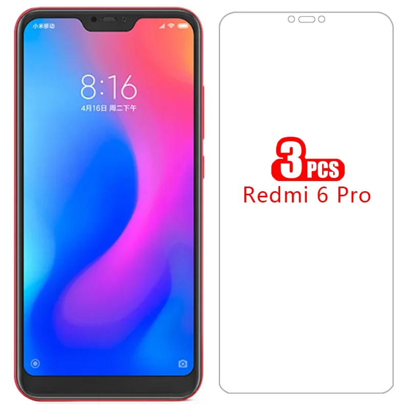 

Чехол для Xiaomi Redmi 6 Pro, защитная пленка для экрана, закаленное стекло на 6 Pro, защитный чехол для телефона, coque xiomi xiami xaomi readmi remi
