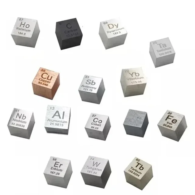 Element Cube 10mm Pure Density Metal Cubic Collection Hobby Home Decoration Exhibition Gift