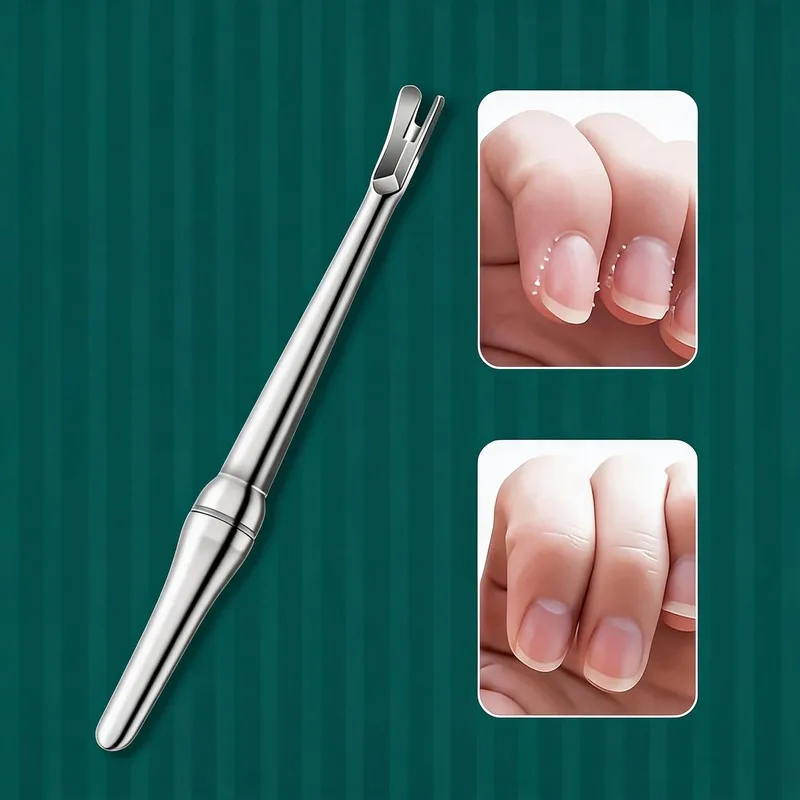 Surgical Grade Stainless Steel High Quality Cuticle Remover Dead Skin Pusher, Manicure Tool Nail Art Scraper Cleaner Trimmer