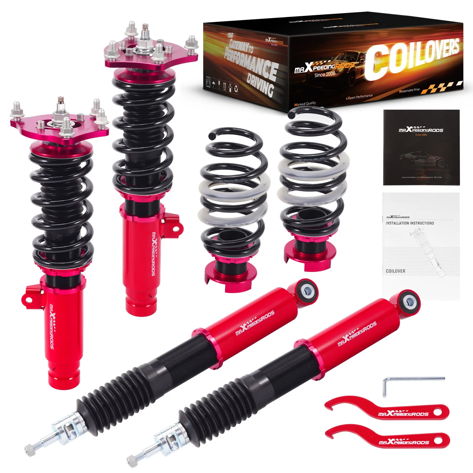 Maxpeedingrods Coilovers 24-Step Shocks for Honda Civic Hatchback 16-21 (52mm)
