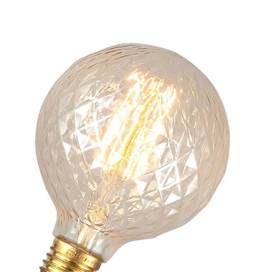 1/3/6/9pcs Pack G95 Pineapple Bulb Retro Edison Lamp Dimmable 40W 2300K Decorative Filament Bulbs for Restaurants Cafes Bar