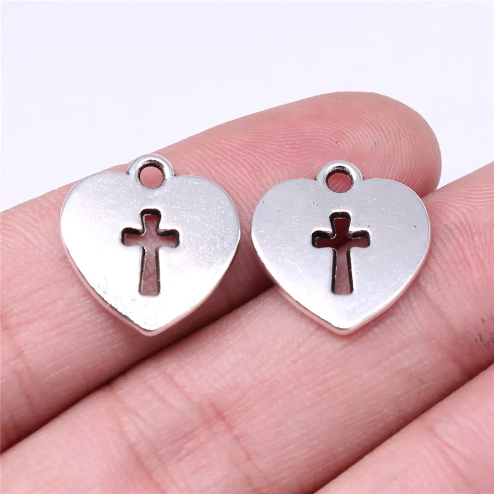 20pcs Cross Charms Tibetan Bronze for DIY Jewelry Making