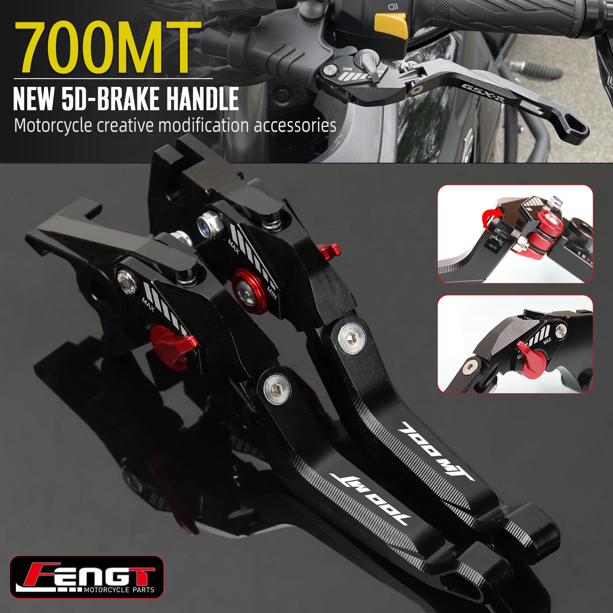

NEW 5D Handle Brake Lever For CFMOTO 700MT 2024 2025 Motorcycle Adjustable Folding Brake Clutch Levers 700 MT 700 MT700