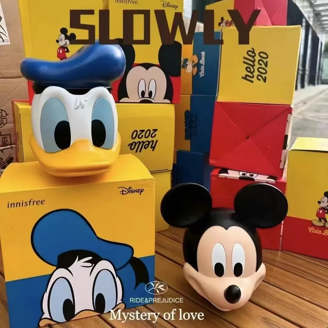 Mickey Mouse Action Figure Model Piggy Bank Anime Child Toys Donald Duck Cartoon Doll Saving Pot Change Jar Decoration