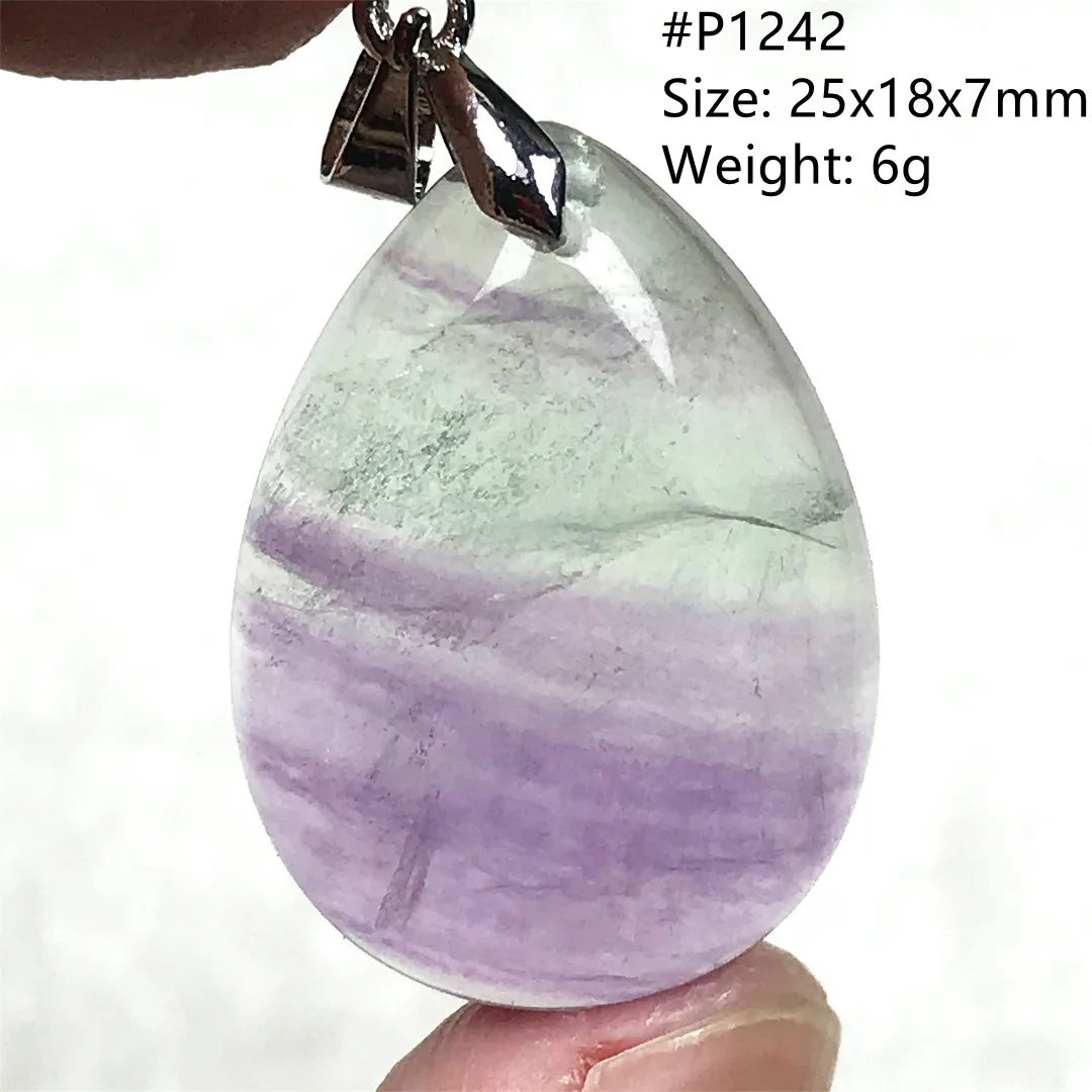 

Натуральный Радужный Флюоритовый Кулон Для Женщин Леди Мужчина Любовь Удача Подарок Кристалл Прозрачные Бусины Серебряный Камень Рейки Ювелирные Изделия AAAAA