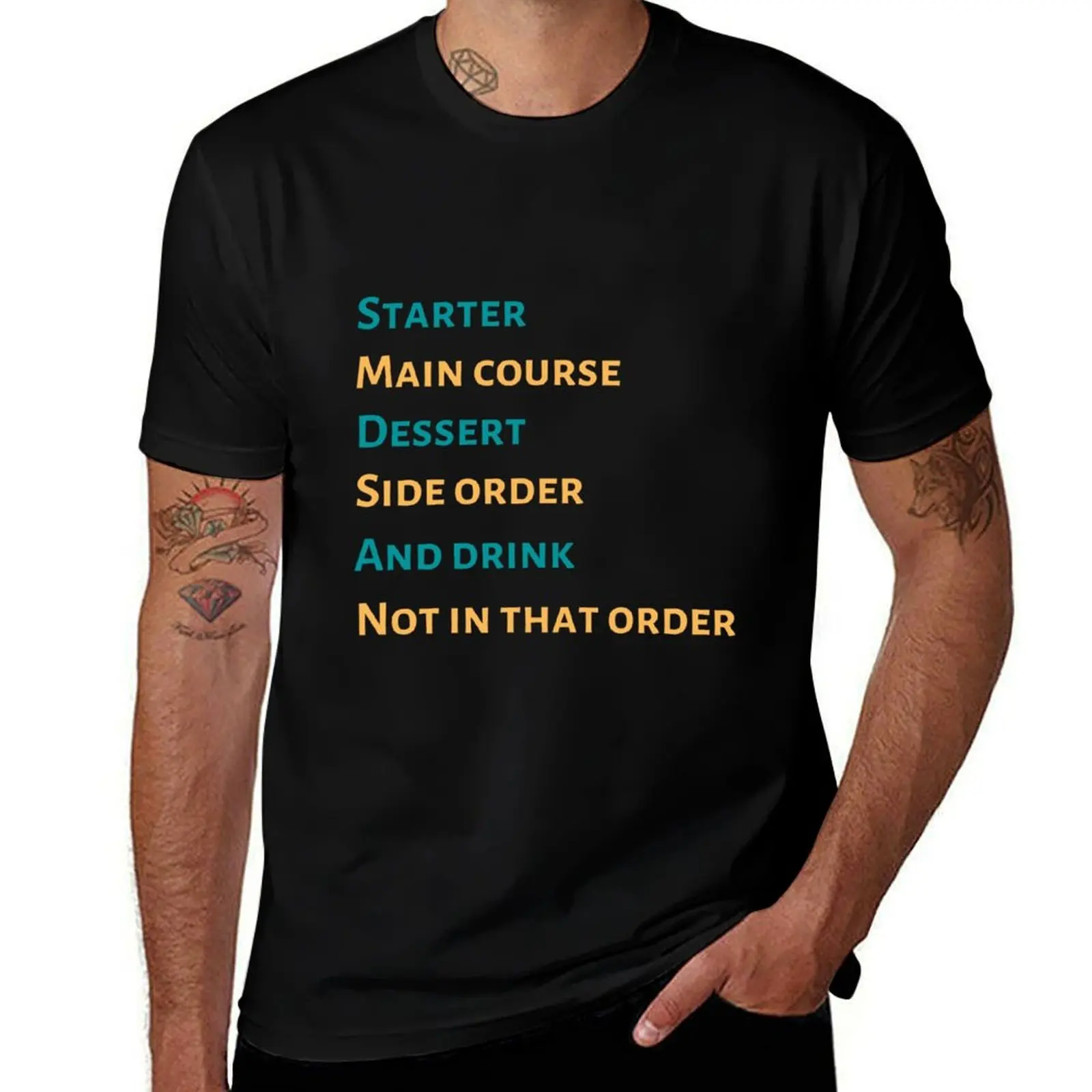 Off menu podcast starter main course dessert71 T-Shirt Lightweight Running Sports T-Shirt