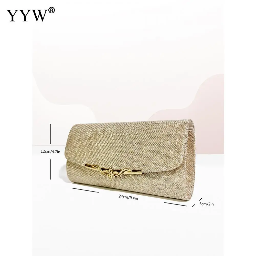 2032 New Fashion Women Evening Bags Satin Ladies Elegant Clutch Purse Shoulder Chain Wedding Party Handbags Bags Bolsa Mujer