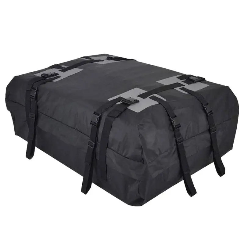 Car Roof Rack Cargo Carrier Bag 15 Cubic Feet Foldable Car Cargo Roof Bag Organizer Waterproof Oxford Cloth Travel Luggage Bags