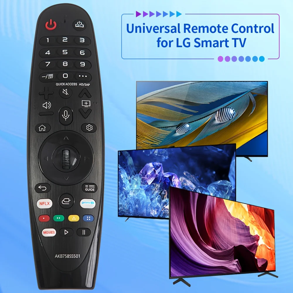 Control remoto 20GA AKB75855501 NFLX para televisores inteligentes LG, control remoto por infrarrojos, compatible con muchos modelos de televisores inteligentes LG (sin Poin