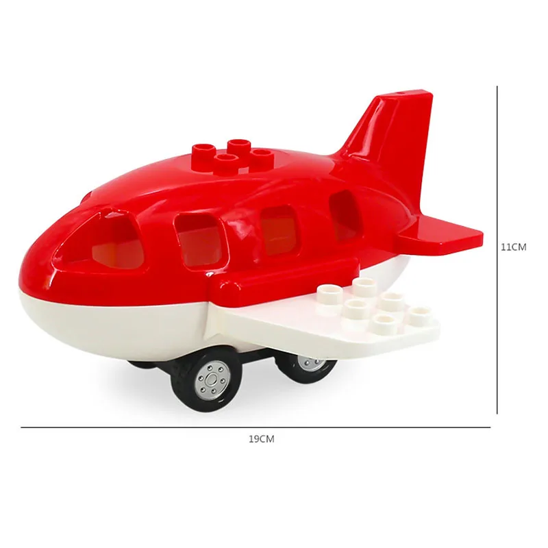 Anhänger Auto Motorrad Boot Große Bausteine Kollokation Fahrzeug Zubehör Kind DIY Spielzeug Kompatibel Mit Duploed Set Geschenk