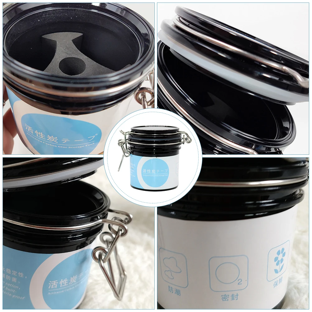 1pc まつげ接着剤収納ボックス大容量密封ケース活性炭漏れ防止美容サロンツール容器