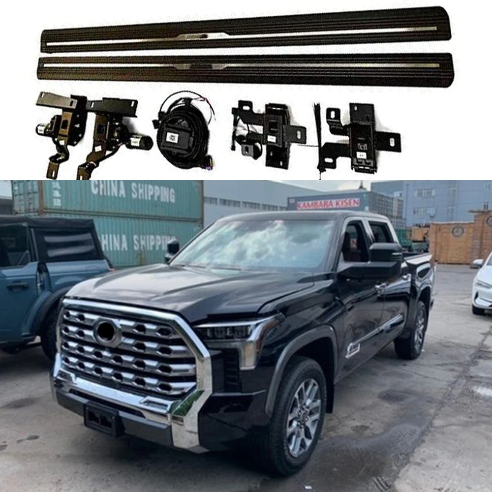 Black Deployed Running Board Fits for Toyota tundra 2022 2023 Electric Side Step