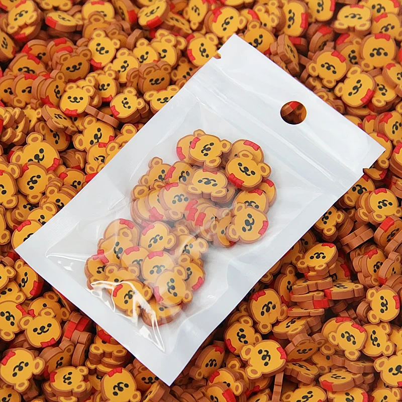 10g Dog Toast Bear Polymer Clay Sprinkles for Crafts DIY Making Scrapbook Phone Nail Art Decoration Crystal Mud Filler Material