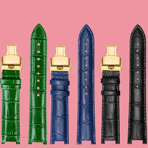 Cinturino per orologio in pelle di vacchetta per Tissot Tianwang Folli Follie Michael Kors Mk5774 Uomo Donna Cinturino con tacca 16 18mm Bracciale