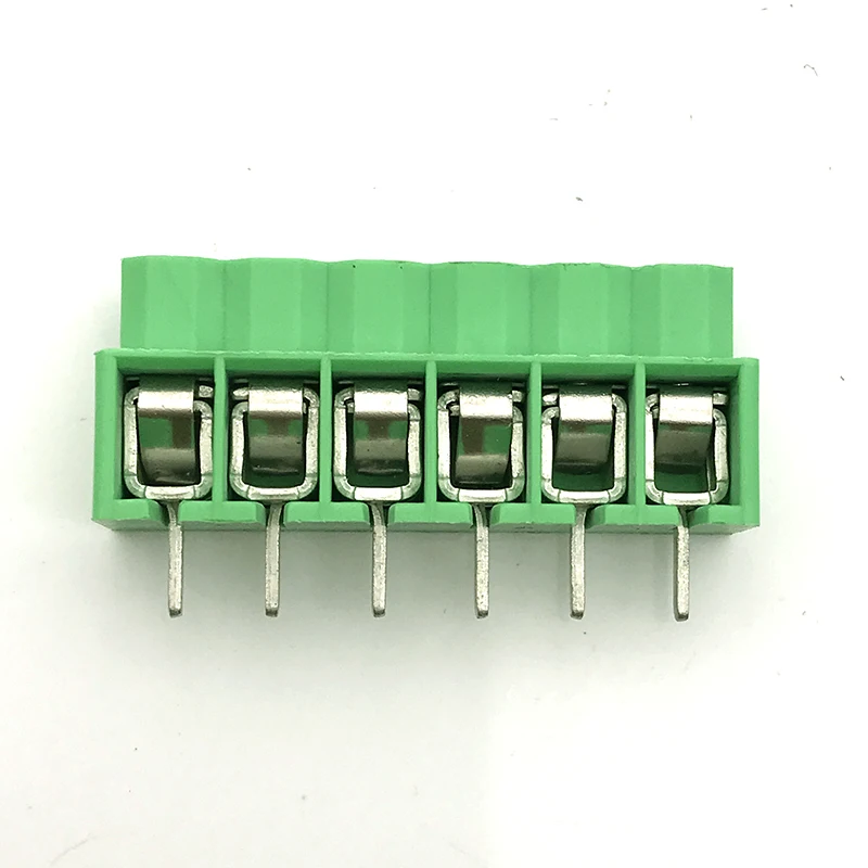 5.0mm Pitch PCB Spring Terminal Blocks Connector 2P 3P 4P KF166 Straight Pin Copper PCB Screw Terminals RoHS