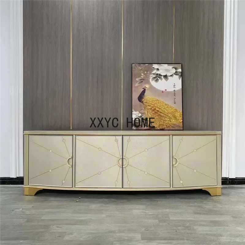 

American Light Luxury Solid Wood TV Cabinet Modern Simple Small Apartment