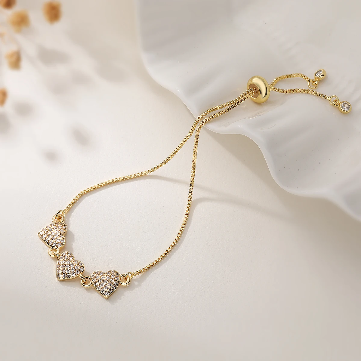 NEWBUY 2025 جديد وصول العصرية الذهب اللون AAA تشيكوسلوفاكيا الزركون البطانة عين الشر القلب أساور ساحرة للنساء هدية قابل للتعديل #2