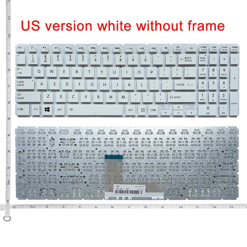 New US/RU/FR/UK/SP laptop keyboard for Toshiba Satellite L50-B L50T-B L50D-B L55-B L55DT-B S50-B S55-B P55W-B P50T-C Spanish