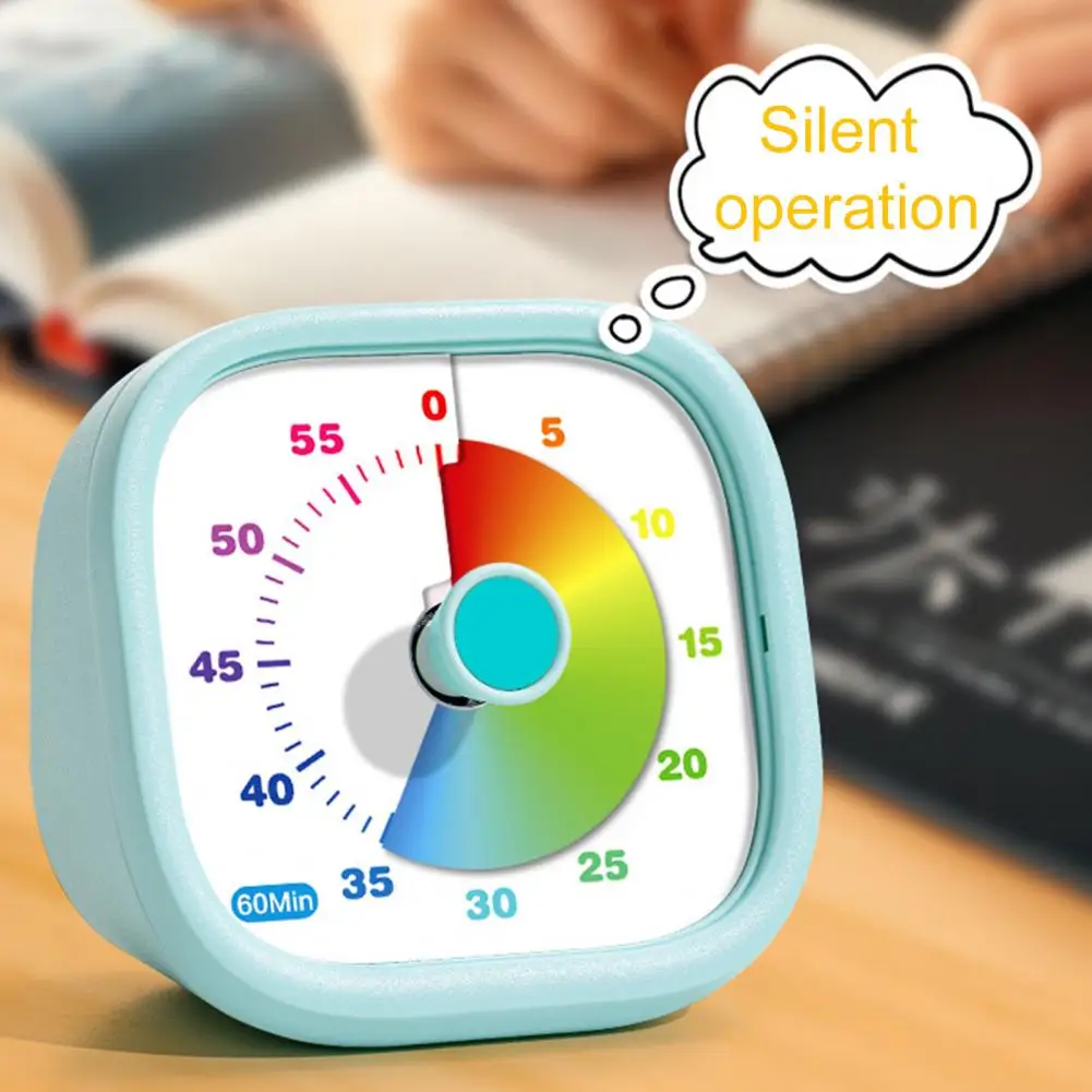 Color Changing Timer for Kids Visual Timer for Kids 60 Pomodoro Timer Silent Countdown Clock Rainbow Color Desk for Classroom
