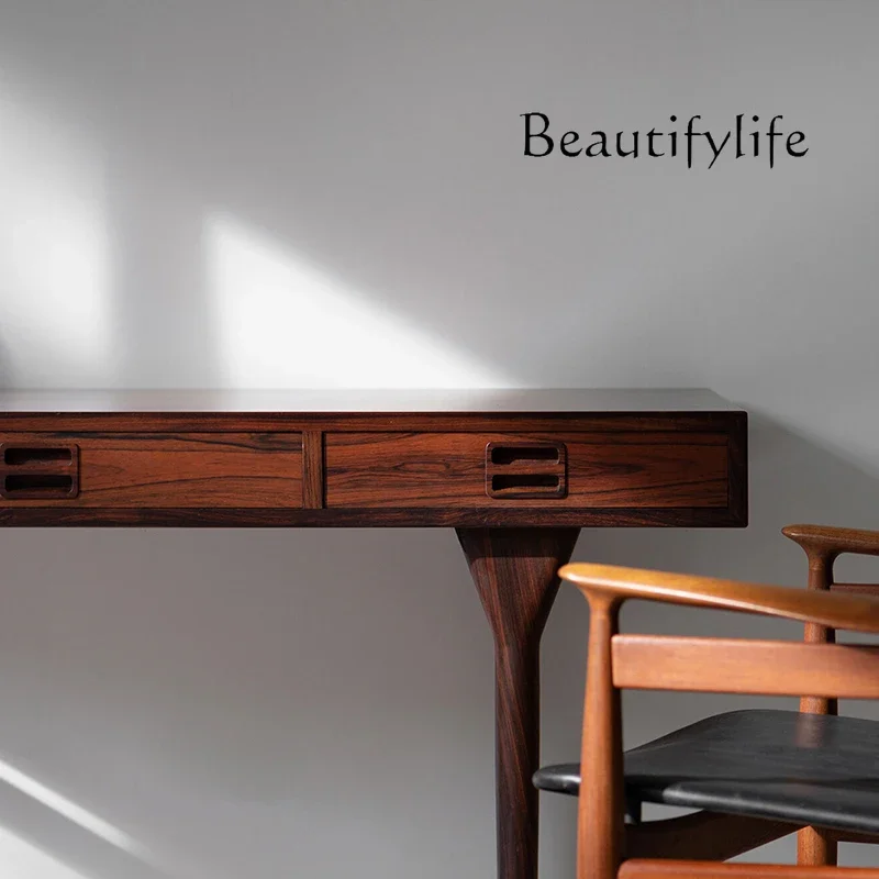 XX Vintage Modern Design Log Desk Cherry Wood Study Storage Drawer Furniture Writing Desk Desk
