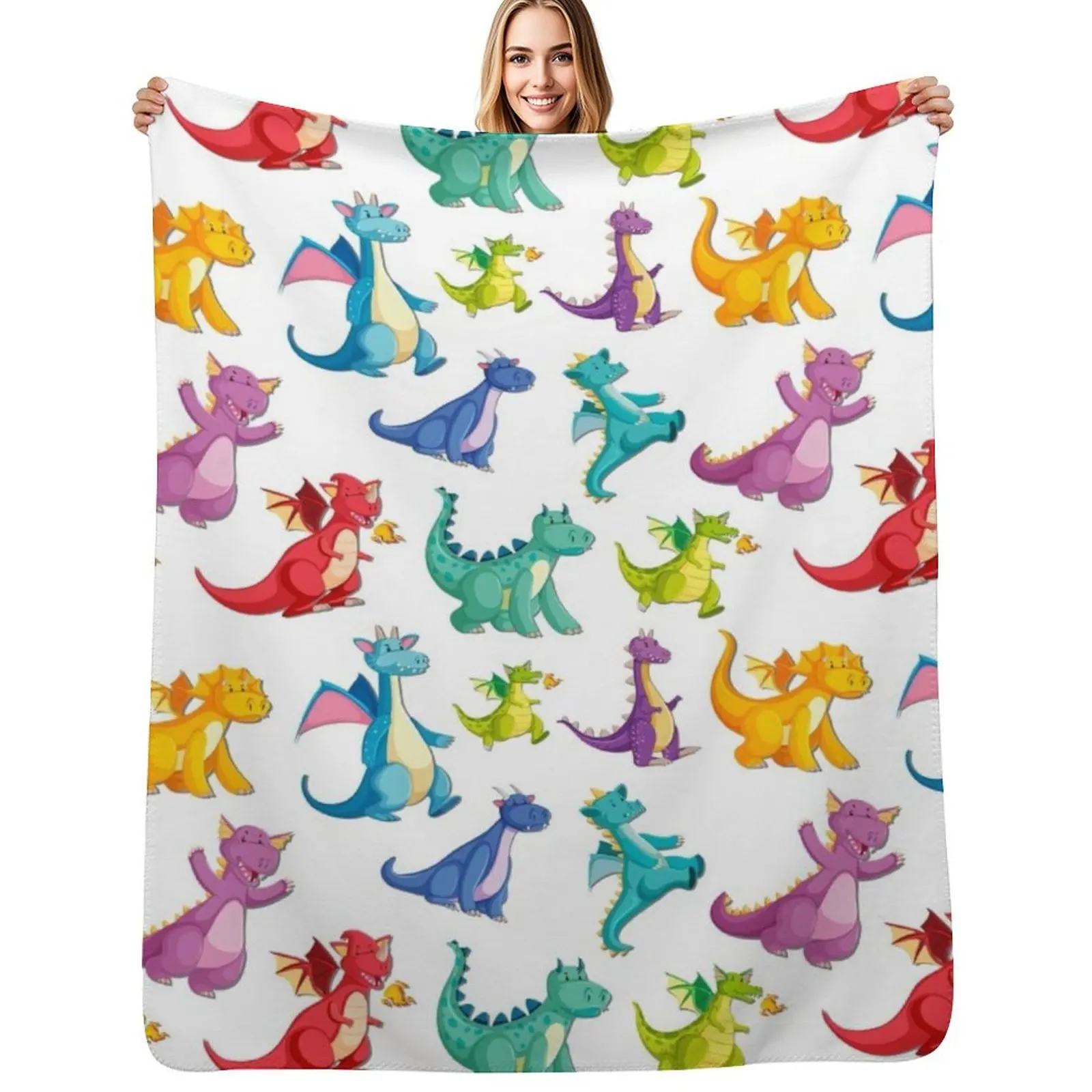 

Dragon Fire Pattern Throw Blanket Hairy Hairys Quilt For Sofa Thin Blankets