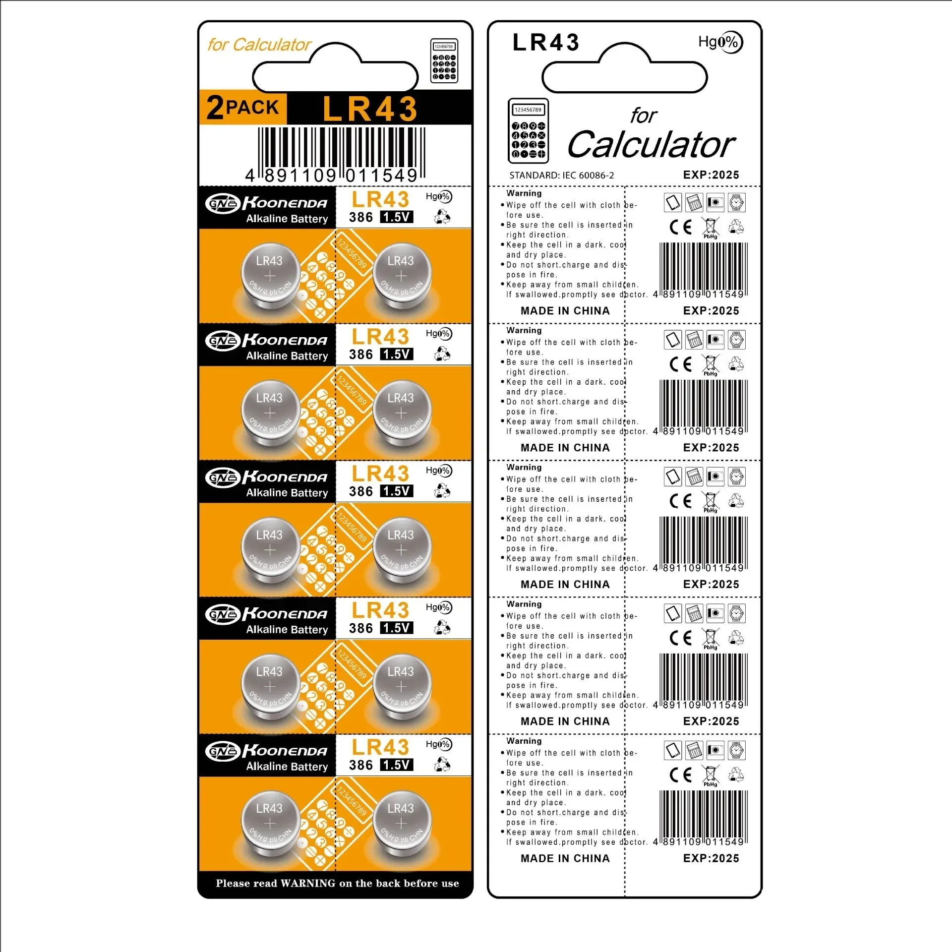 100 قطعة AG12 LR43 خلية SR43 186 386 SR43 LR1142 بطاريات زر للعب بطارية ساعة عن بعد بطارية ليثيوم #4