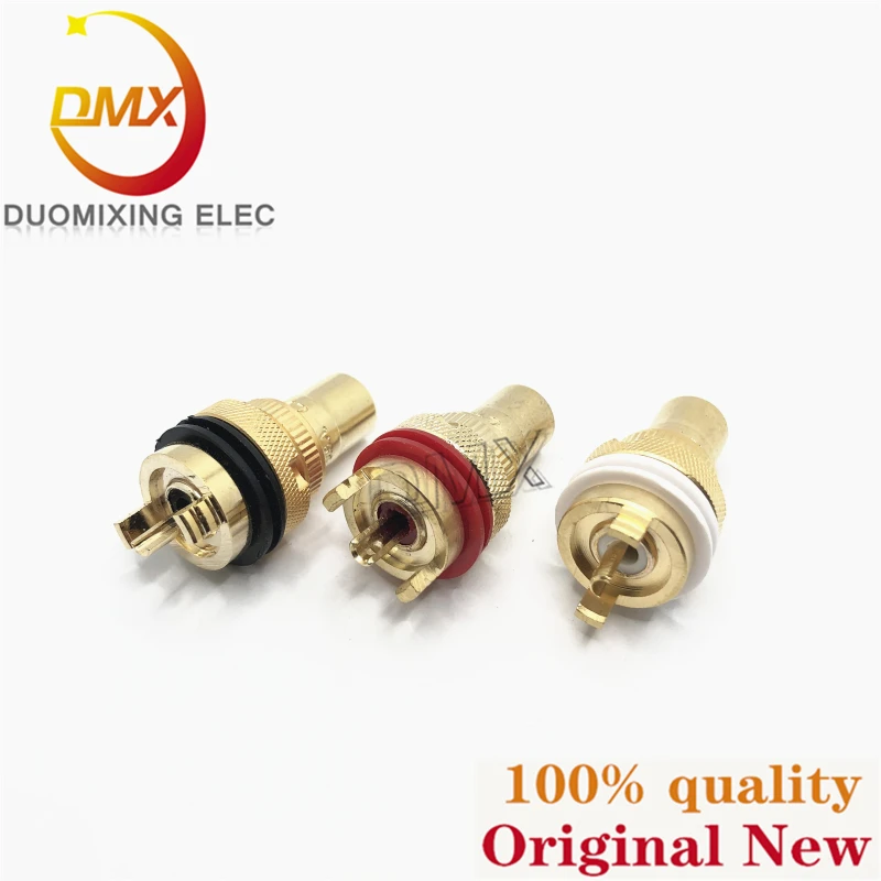 3-9PCS CMC gold-plated rhodium-plated frosted audio amplifier RCA base audio lotus socket fever terminal CMC lotus head socket