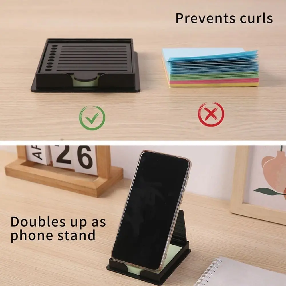 5IN1 Sticky Note Holder Set with Template Versatile Line Drawing Sticky Note Stencil Note Organizer Storage Tool