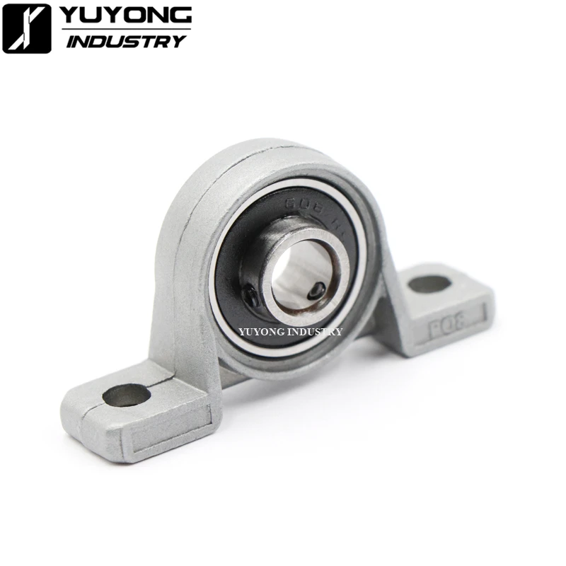 50pcs/lot zinc alloy Ball Bearing KP08 Bore 8mm Inner Pillow Block Mounted Insert Bearing for 3D Printer CNC Engraver Mill