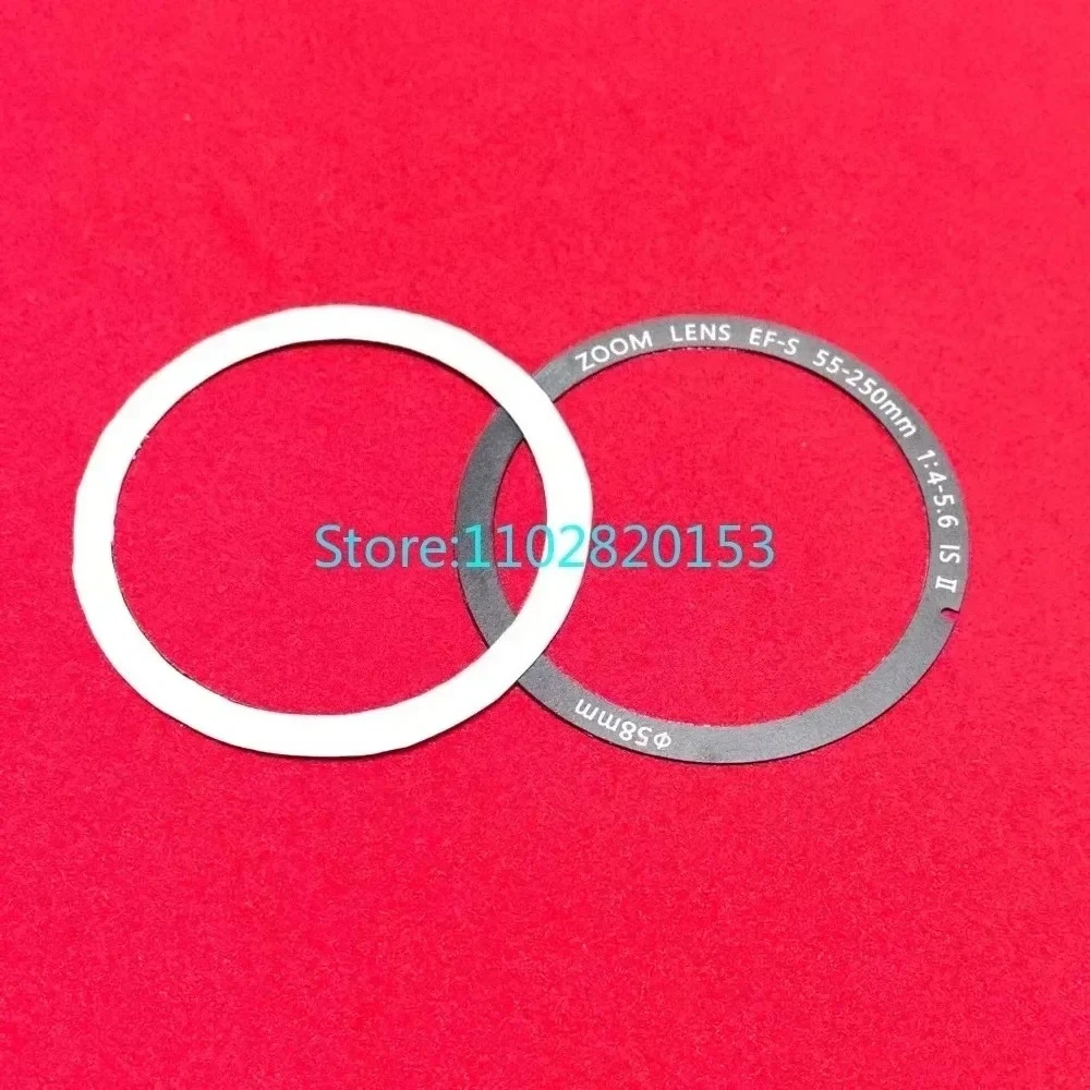 New 1pcs for Canon EF-S 55-250mm 55-250mm 1:4.5-5.6 F/4-5.6 IS II Lens Makeup Name Press Label Decorative Ring Part Repair Part