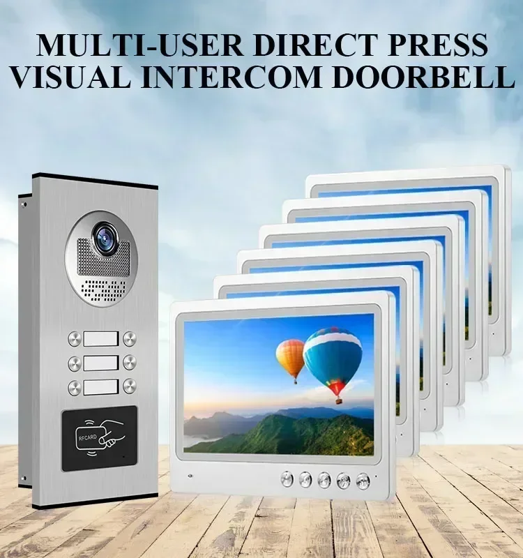 Citofono ต่อ 2 4 6 8 10 12 AppartSystem 7 Pollice Tft Lcd Screen Video Citofono Multi Monitors