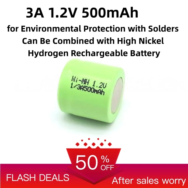 3A 1.2V 500mAh for Environmental Protection with Solders Can Be Combined with High Nickel Hydrogen Rechargeable Battery