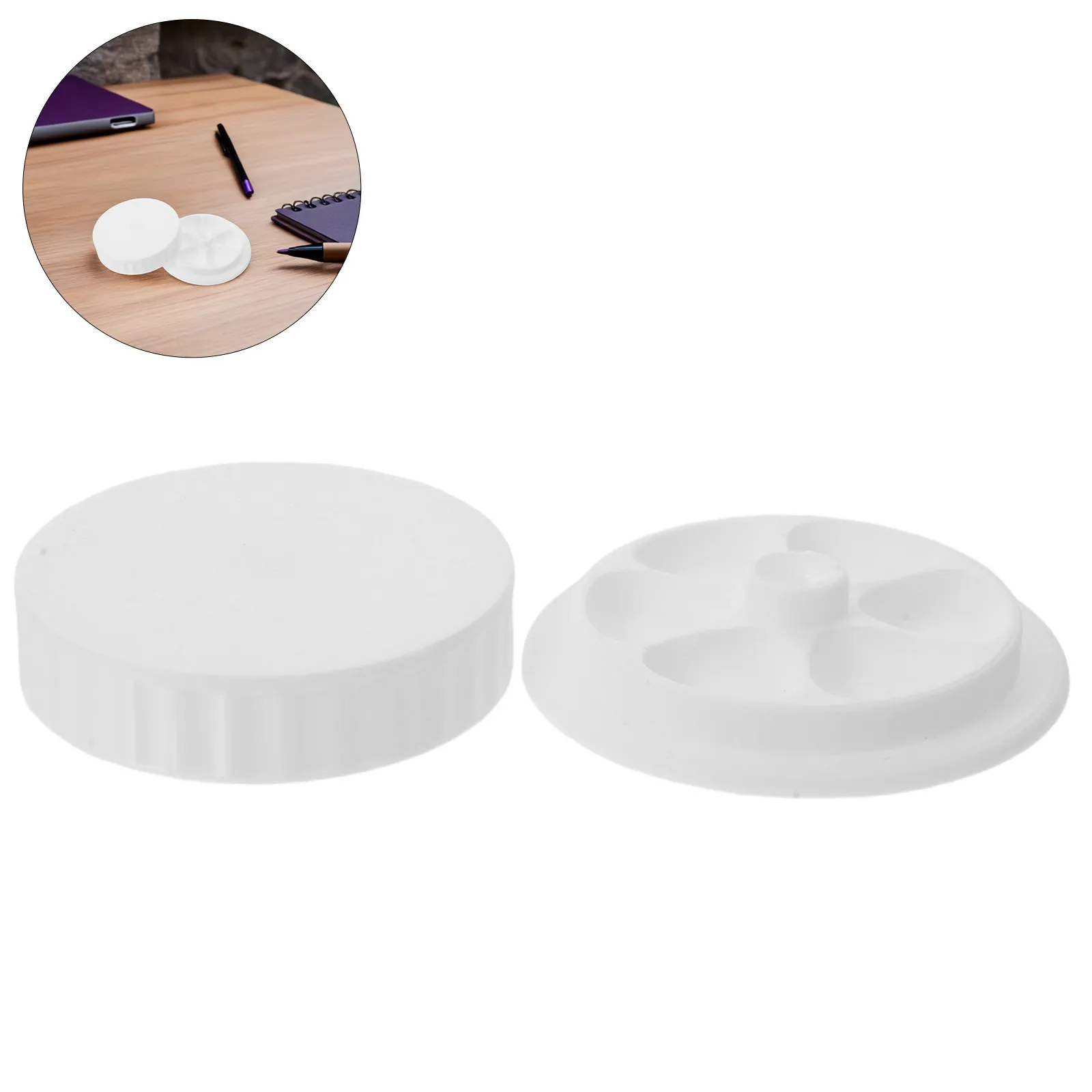 

Палитра для художников с крышкой - Компактная пластиковая емкость для смешивания акварели - Палитра-поднос в форме банки для путешествий