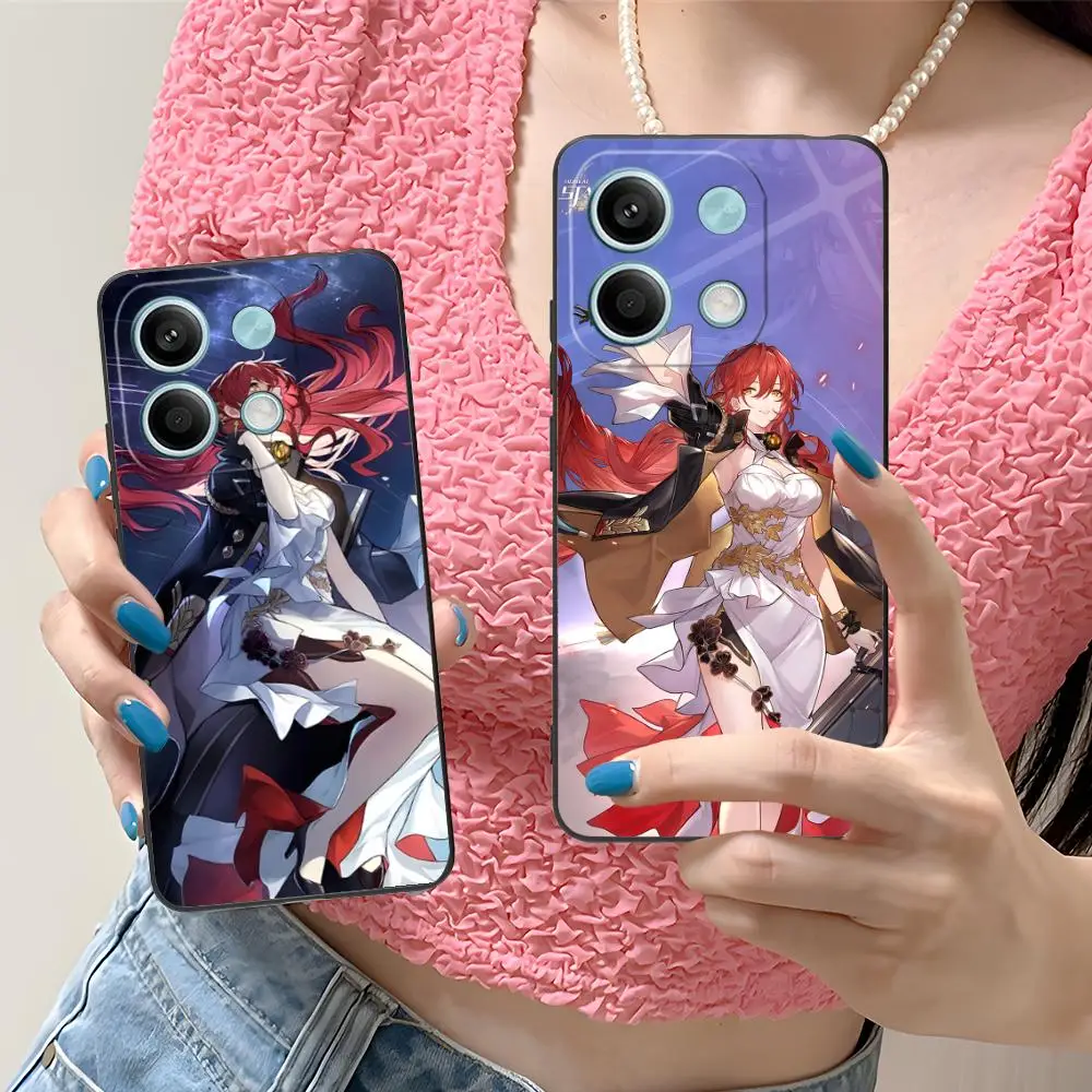 

Honkai Impact Himeko Phone Case for Xiaomi Redmi Note 14 13 12 11 A5 3 2 1 Pro Plus 4G 5G Colour Printing Protective Pretty