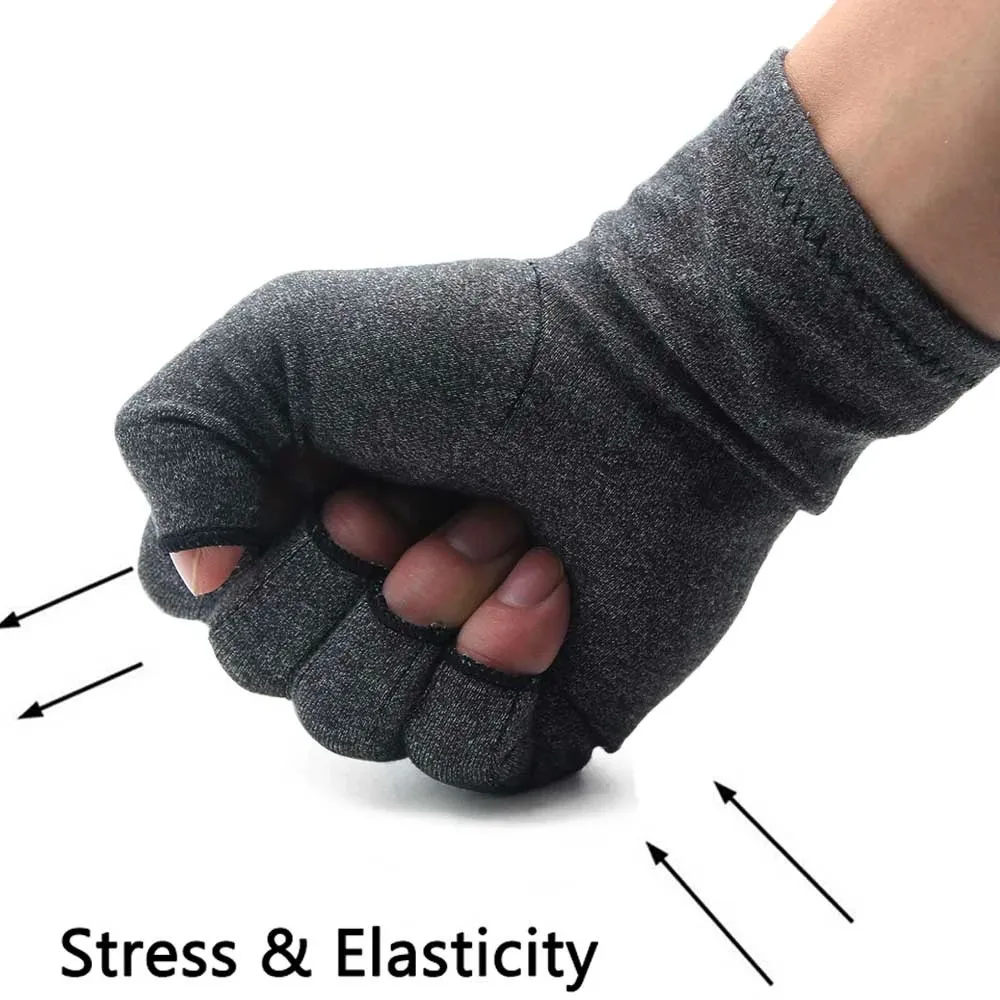 Guantes de compresión para artritis para hombres y mujeres, muñequera de terapia para alivio del dolor de túnel carpiano, dedo de mano, cálido,