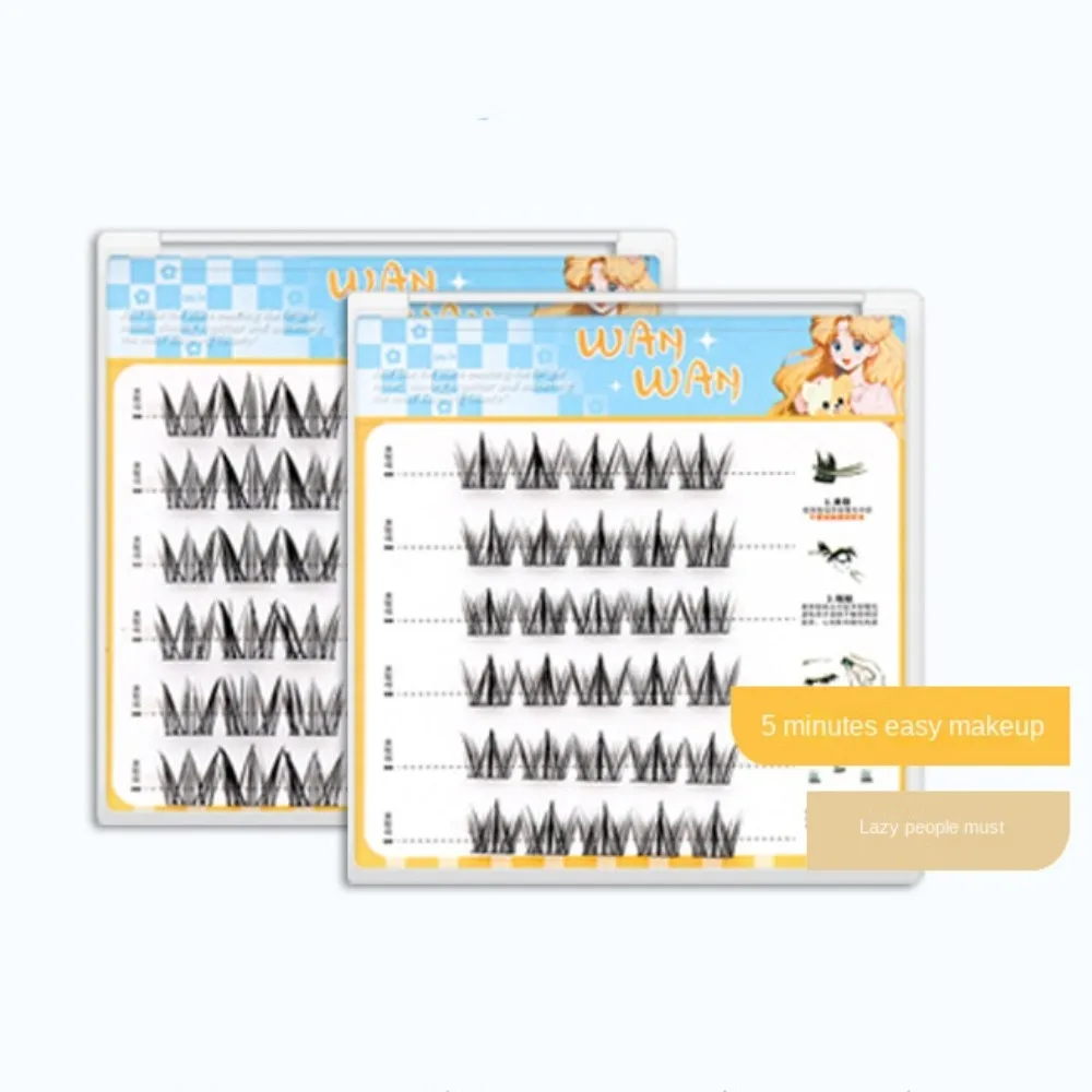 Zoete zelfklevende wimperclusters make-up DIY lijmvrije nepwimpers Langdurige herbruikbare zelfklevende valse wimpers Dames/meisjes