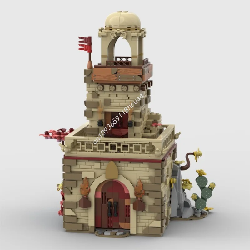 

1201 шт. MOC арабская башня замок строительные блоки STEAM обучение практическое мышление логическое мышление космическая Рождественская игрушка в подарок