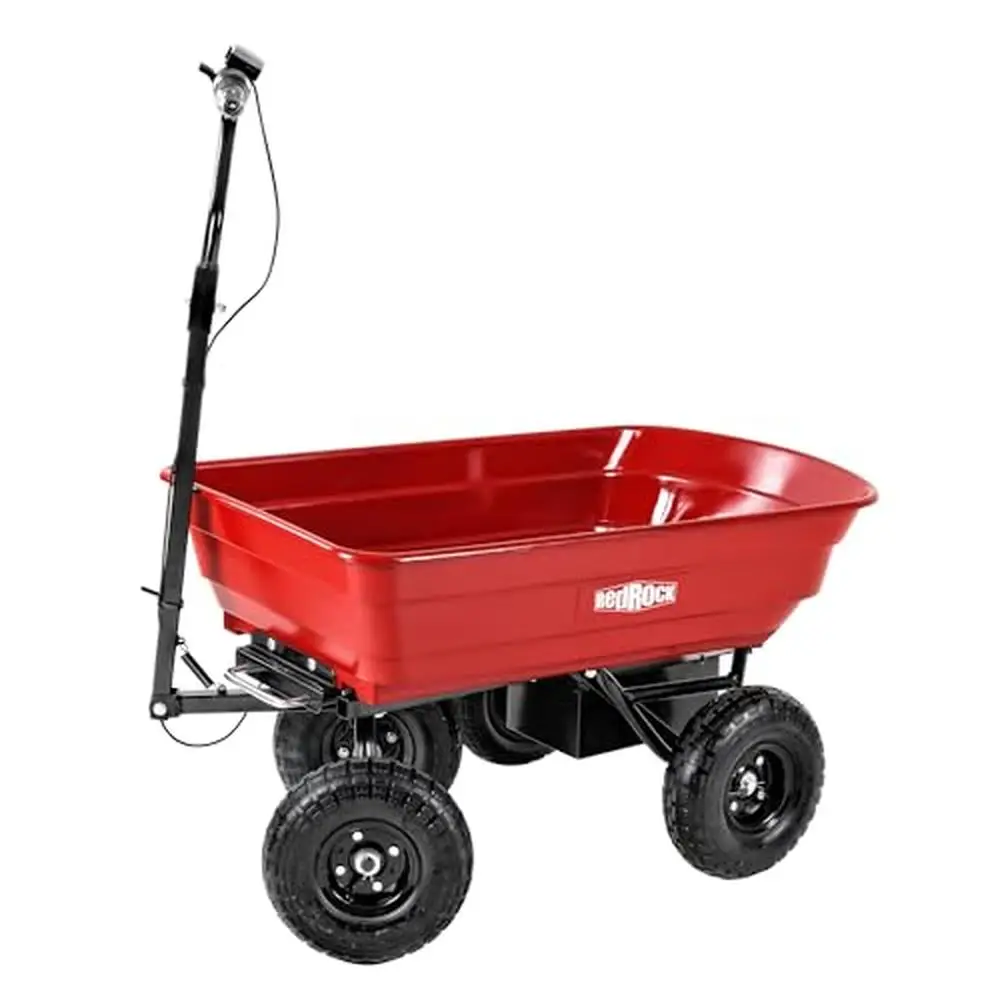 

Electric Wheelbarrow 264lbs Capacity 2.6 cu. ft Load All-Terrain Steel Frame Garden Wagon Heavy Duty 24V 180W Motor Rechargeable