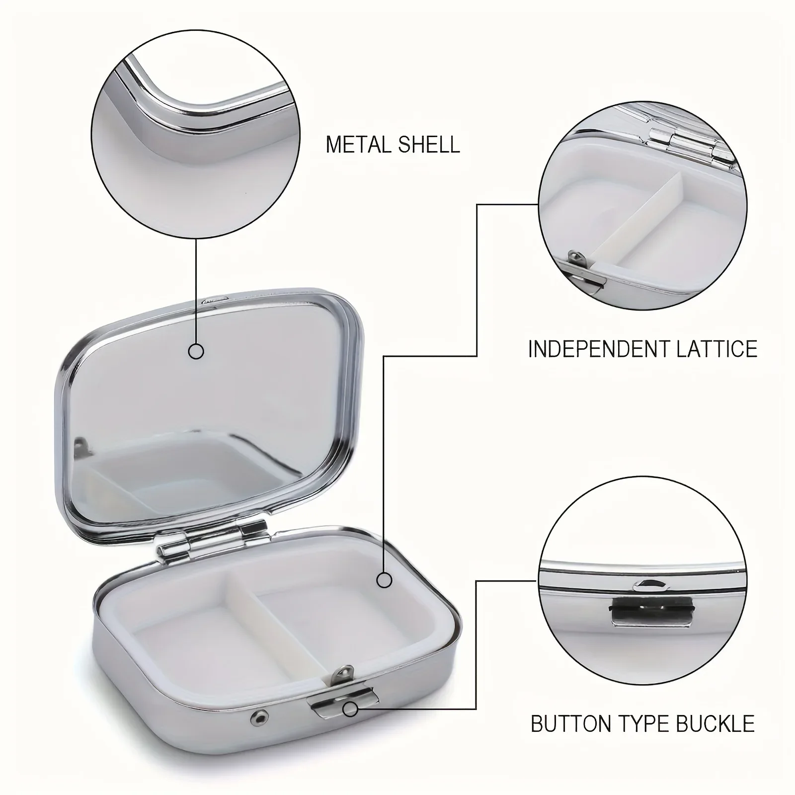Travel Cases Lovely Colored Medicine Metal Jwelery Organizers Household Holder Iron Cabinet Small pill container image 5