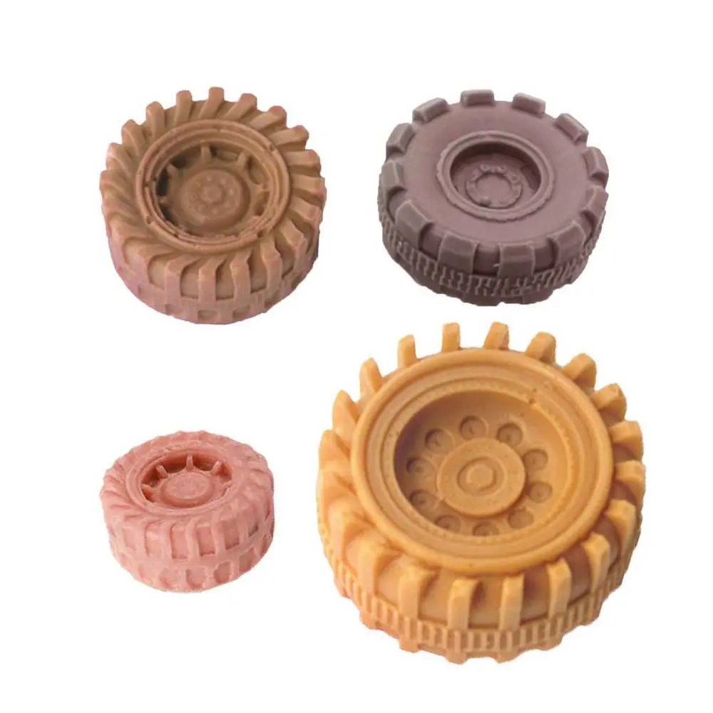 1/4Pcs Round Wheel Shape Cake Mold Multisize Silicone Candy Mould Fondant Making Accessories 3D Chocolate Bakeware