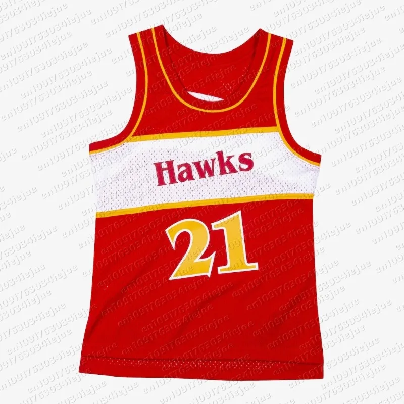 Alonzo Mourning # 33 Retro Basketball Shirt Family Blue Striped Breathable Mesh Sleeveless Sportswear Tank Top view 3