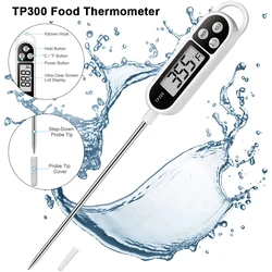 TP300 Food Thermometer Digital Kitchen Temperature Tester For BBQ Meat Water Oil Cooking Electronic Probe Food Oven Thermometer