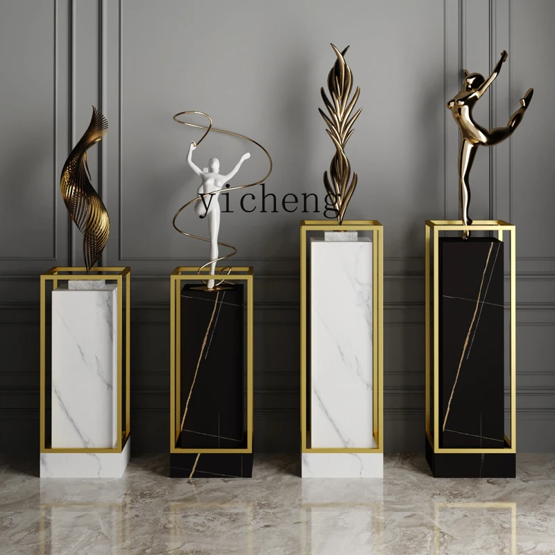 

FY living room marble slate flower stand floor-to-ceiling ornament decorative stand