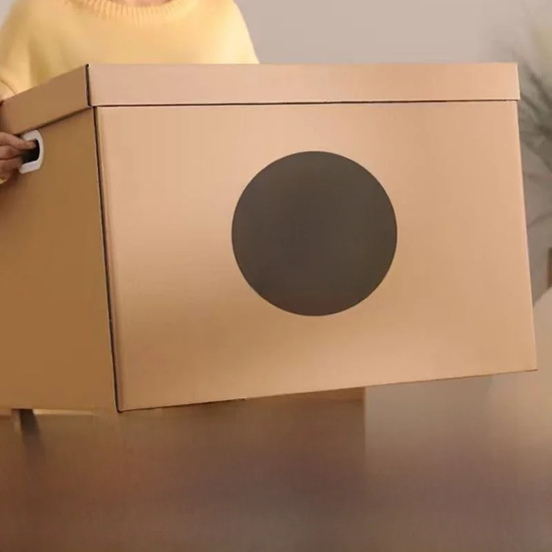 

Утолщенная коробка для хранения большого размера, коробка для переезда, подарочная бумажная коробка на день рождения, коробка для домашнего хранения, с двойной дверцей, универсальная, для любого пространства