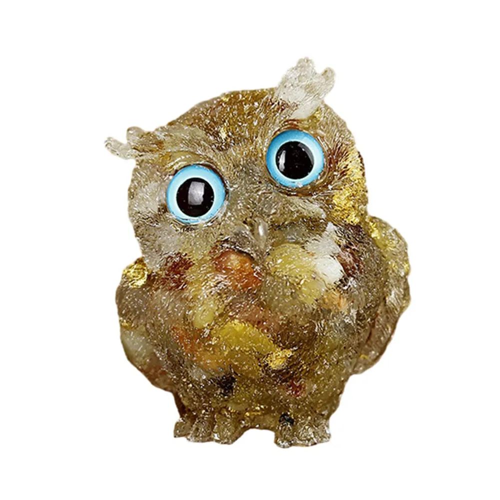 Intricate Eye Design Adds Lifelike Appearance Perfect for Offices Bedrooms and Shelves Amethyst 5 Owl Sculpture