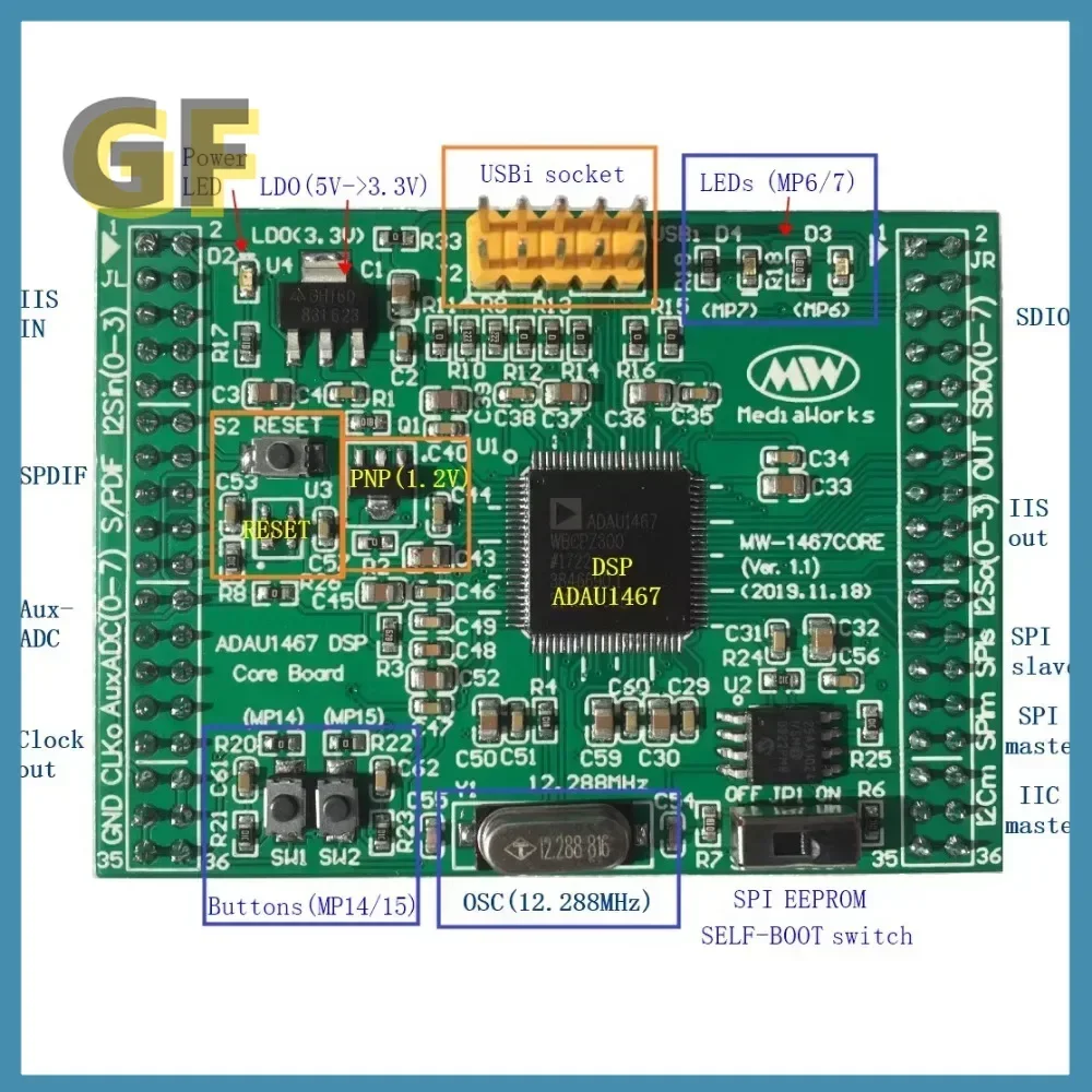 ADAU1467 ADAU1466 ADAU1452 Core Board