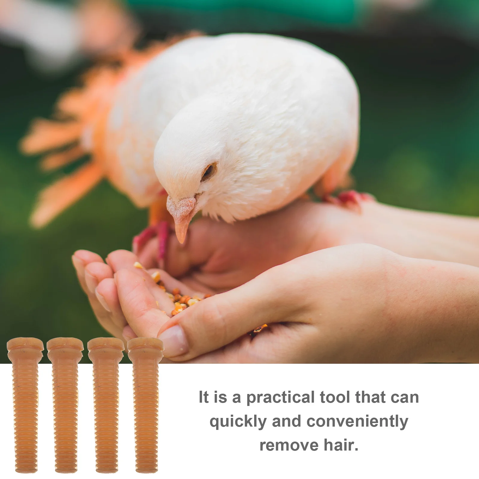 

6Pcs Chicken Plucker Fingers Professional Poultry Hair Removing Tool Rubber Cowhells Stick for Goose Turkey Depilation Machine